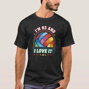 Ich bin 83 und ich Liebe es Volleyball Sports 83. T-Shirt