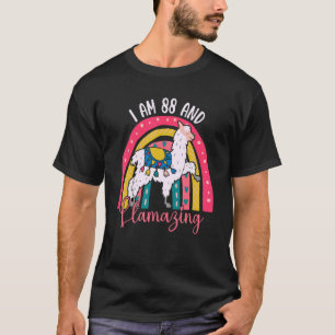 Ich bin 88 Jahre alt und lamming Alpaca Llama 88. T-Shirt