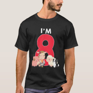 ICH BIN 8 Bauer Tiere T-Shirt