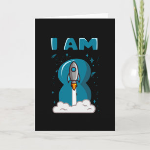 ICH BIN 8 JAHRE ALT 8. Geburtstag Junge Weltraum G Karte