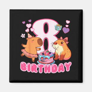 Ich bin 8 Jahre alte Capy Geburtstag zu mir 8. Geb Magnet