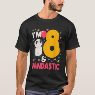 Ich bin 8 Pandastic Panda Py Feier 8. T-Shirt