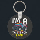 Ich bin 8. So rolle ich Monster Truck Button Schlüsselanhänger<br><div class="desc">Ich bin 8 So rollen ich Monster Truck 8. Geburtstag Jungs Familie Matching Design Geschenk Basic Button Schlüsselanhänger Classic Collection.</div>