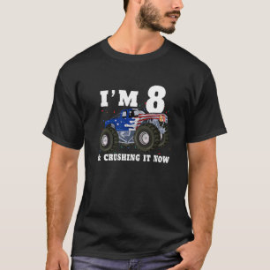 Ich bin 8 und zerreißen es jetzt Monster Truck 8.  T-Shirt