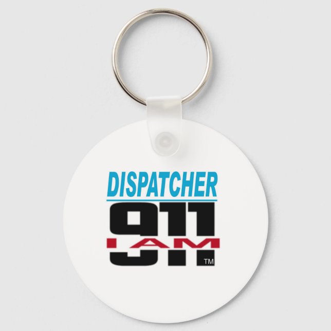 Ich bin 911 Logozeug für Feuer, EMS, Dispatch! Schlüsselanhänger (Vorderseite)