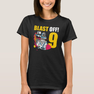 Ich bin 9 Astronaut Planet Raumschiff Glückwunsch T-Shirt