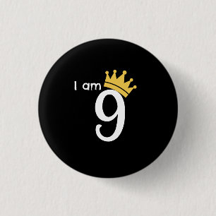 Ich bin 9 Benutzerdefiniertes Alter & Foto Geburts Button