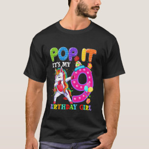 Ich bin 9 Jahre alt 9. Geburtstag Einhorn Dabbing T-Shirt