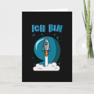 ICH BIN 9 JAHRE ALT 9. Geburtstag Junge Space Gebu Karte