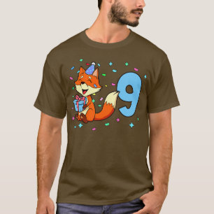 Ich bin 9 mit Fuchs Junge Geburtstag 9 Jahre alt T-Shirt