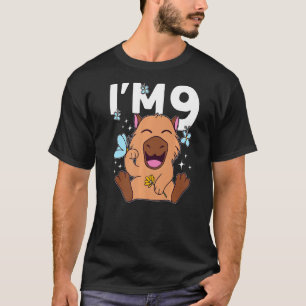 Ich bin 9 Tage Capybara 9. Geburtstag Capybara Pre T-Shirt