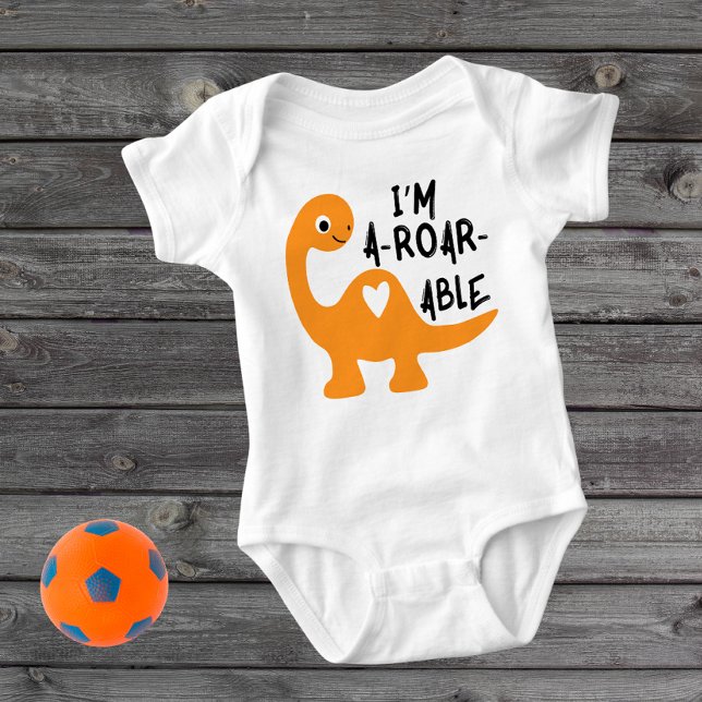 Ich bin A-Roar-Able Dinosaur Baby Bodysuit Strampler (Von Creator hochgeladen)