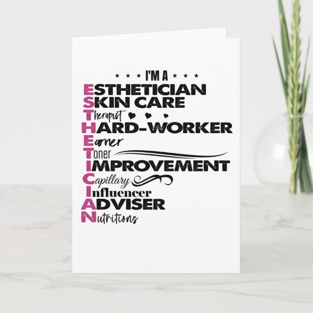 Ich bin Abschluss Salon Estheti Karte (Vorderseite)