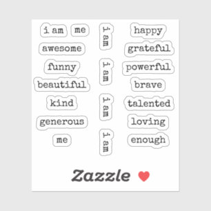 Ich bin Affirmation Motivierend Aufkleber