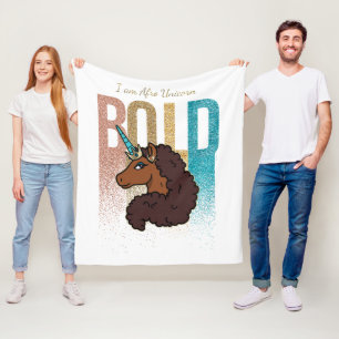 Ich bin Afro Unicorn   Fett-Glitzer-Design Fleecedecke