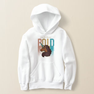Ich bin Afro Unicorn Fett-Glitzer-Design Hoodie