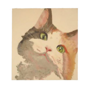 Ich bin alle Ohren: Calico Cat Portrait Notizblock