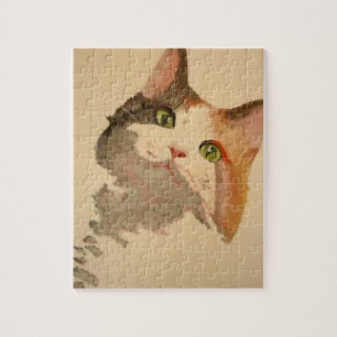 Ich bin alle Ohren: Calico Cat Portrait Puzzle