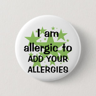Ich bin allergisch - fertigen Sie mit der Allergie Button