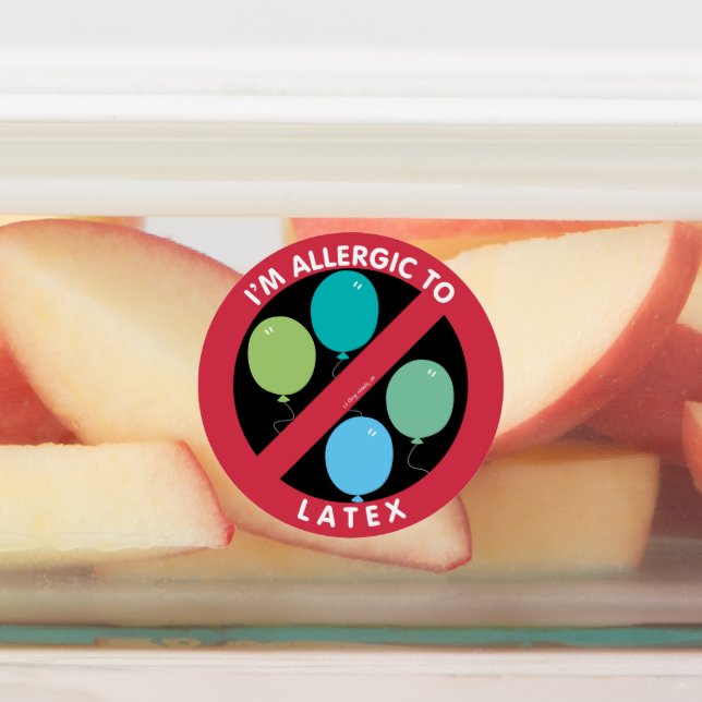 Ich bin allergisch gegen Latex Kids-Allergie Etiketten (Befestigt)