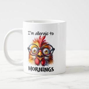 Ich bin allergisch gegen Morgen! Jumbo-Tasse