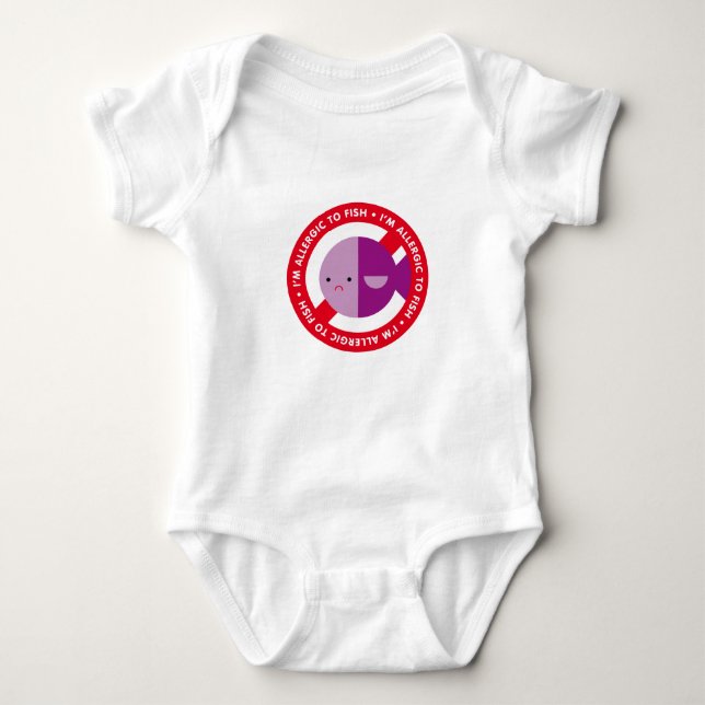 Ich bin allergisch zu fischen! baby strampler (Vorderseite)