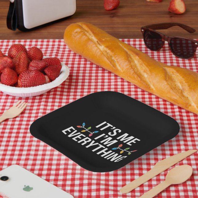 Ich bin alles, was Weihnachten der Familie passt Pappteller (Picknick)