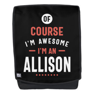 Ich bin Allison Rucksack