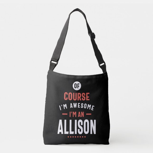 Ich bin Allison Tragetaschen Mit Langen Trägern (Vorderseite)
