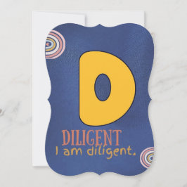 ICH BIN ALPHABET D AFFIRMATIKKARTE FÜR KINDER DANKESKARTE