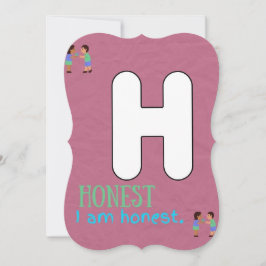 ICH BIN ALPHABET H AFFIRMATIKKARTE FÜR KINDER DANKESKARTE