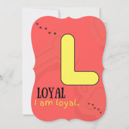 ICH BIN ALPHABET L AFFIRMATION CARD FÜR KINDER DANKESKARTE