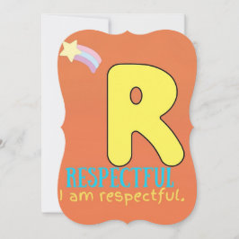 ICH BIN ALPHABET R POSITIVE AFFIRMATIONSKARTE FÜR