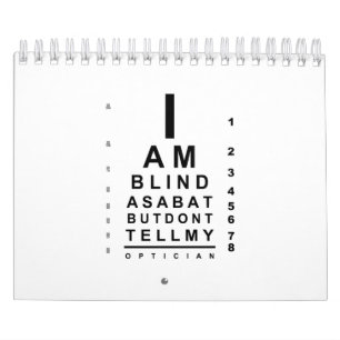 Ich bin als Fledermausaugendiagramm blind Kalender