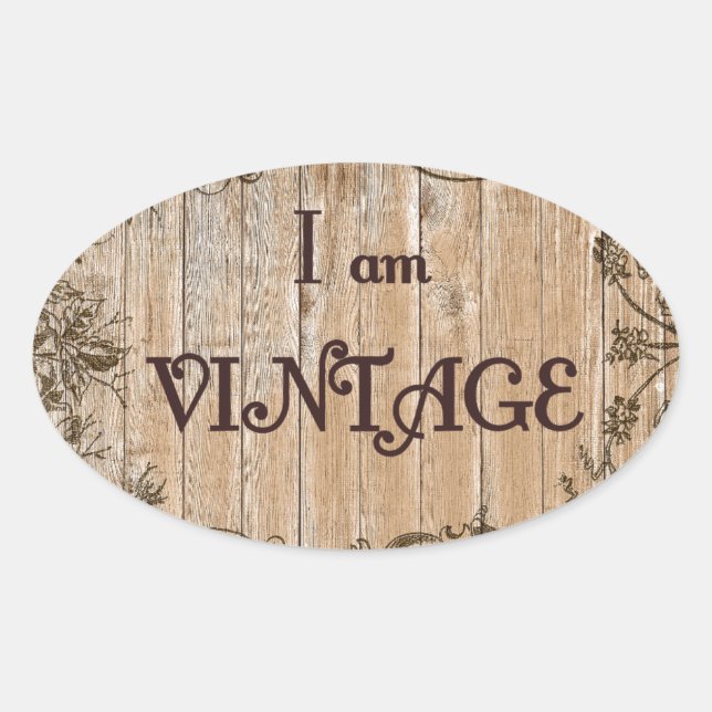 Ich bin alt ovaler aufkleber (Vorderseite)