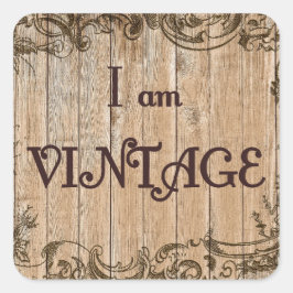 Ich bin alt quadratischer aufkleber