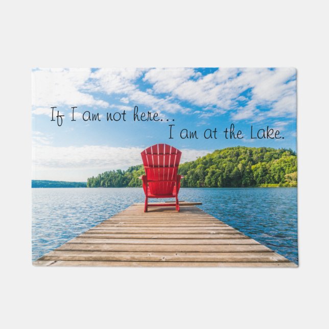 Ich bin am Lake Door Mat Fußmatte (Vorderseite)