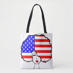 "Ich bin Amerika" Leinwand-Tasche
