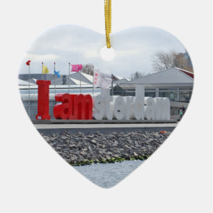 Ich bin Amsterdam-Zeichen, die Niederlande Keramikornament