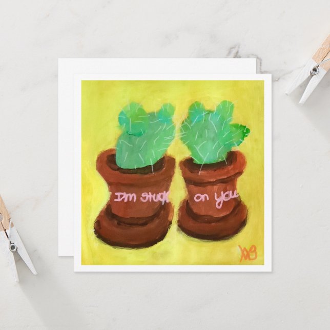 Ich bin an dir hängen geblieben karte (Vorderseite/Rückseite Beispiel)