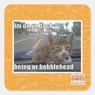 Ich bin an unserem Bindestrich Quadratischer Aufkleber