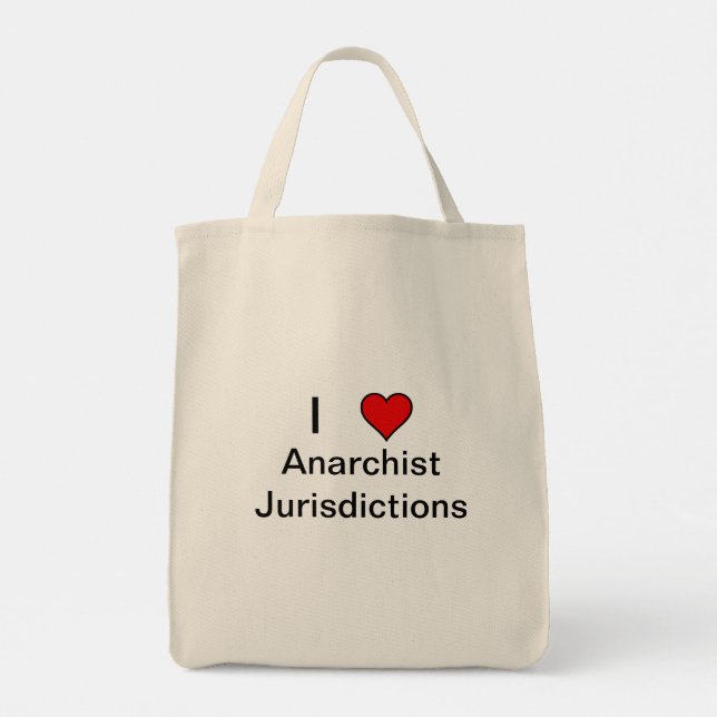 Ich bin Anarchist Jurisdiktion Tragetasche (Rückseite)