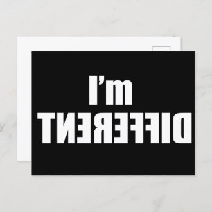 Ich bin anders postkarte