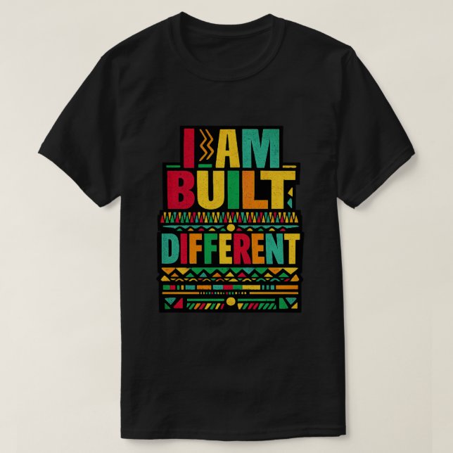 Ich bin anders Retro-Typografie aufgebaut T-Shirt (Design vorne)