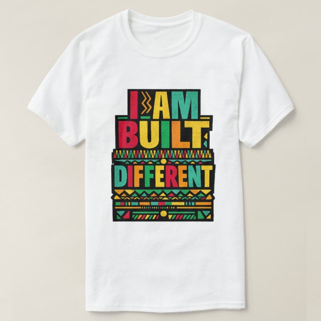 Ich bin anders Retro-Typografie aufgebaut T-Shirt (Design vorne)