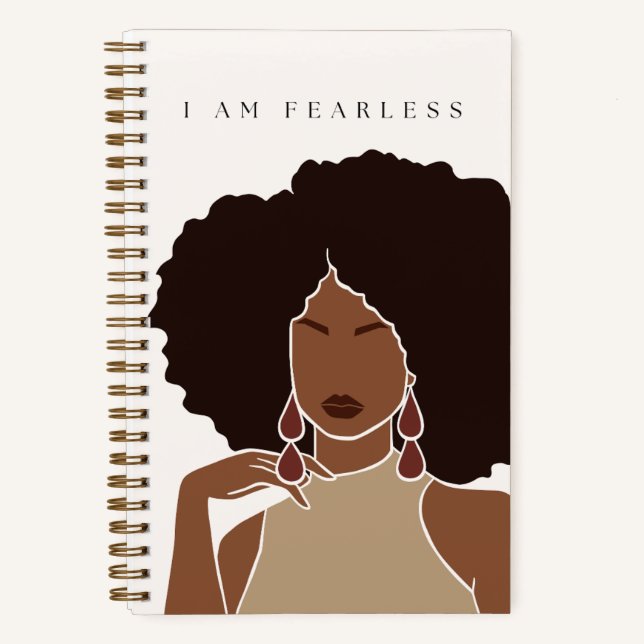 ICH BIN ANGST | Black Girl | SpiralNotebook Notizbuch (Vorderseite)