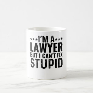 Ich bin Anwältin, aber ich kann keinen Dummkopf re Kaffeetasse