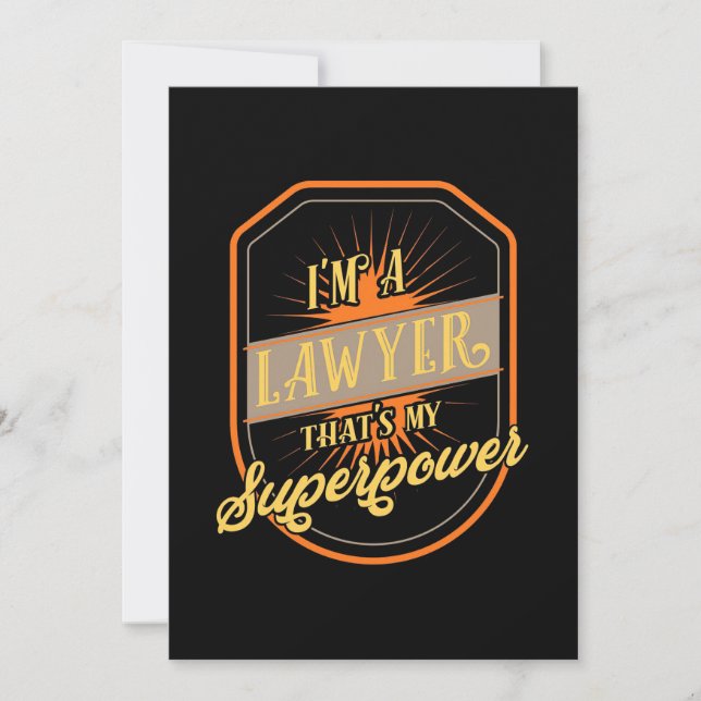 Ich bin Anwältin Einladung (Vorderseite)