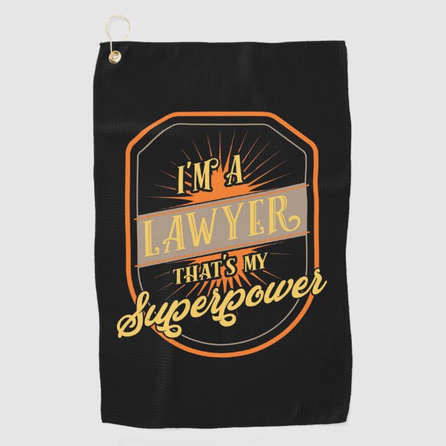 Ich bin Anwältin Golfhandtuch (Vorderseite)