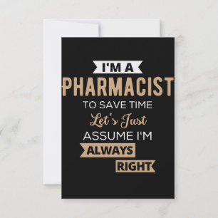 Ich bin Apotheker, um Zeit Retten. Nehmen wir mal  Mitteilungskarte